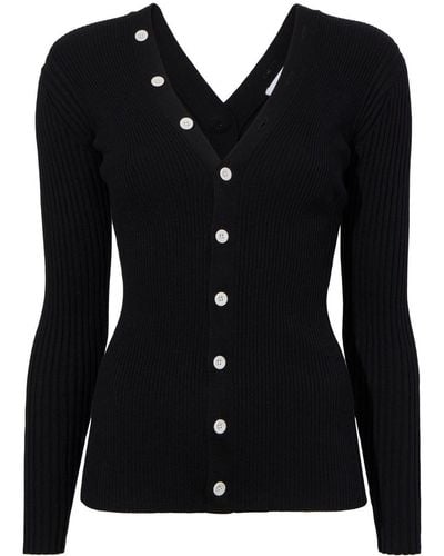 Proenza Schouler Fein gestrickter Cardigan - Schwarz