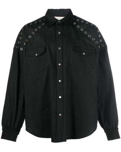 Alexander McQueen Denim Overhemd - Zwart