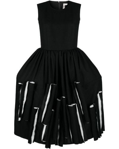Comme des Garçons ノースリーブ レイヤード ドレス - ブラック