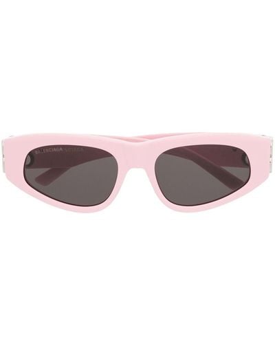 Balenciaga Sonnenbrille mit eckigem Gestell - Pink