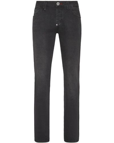 Philipp Plein Supreme Iconic Straight-leg Jeans - Grey