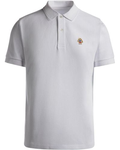 Bally Logo-embroidered Piqué Polo Shirt - Gray