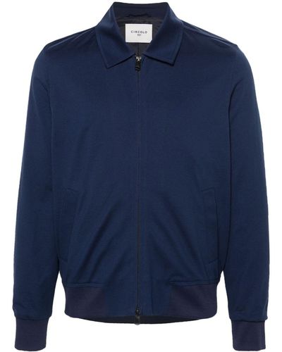 Circolo 1901 Piqué Zipped Jacket - Blue