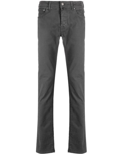 Jacob Cohen Slim-Fit-Jeans mit Logo-Patch - Grau