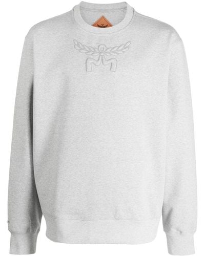 MCM Laurel Logo-embroidered Sweatshirt - White