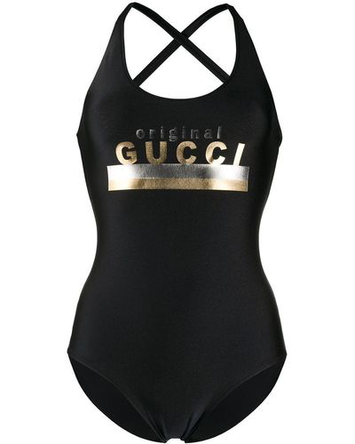 Gucci "original " Print Swimsuit - Black