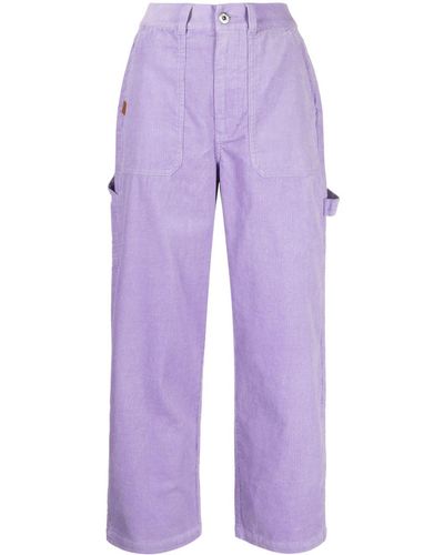 Chocoolate Straight-leg Utility Corduroy Pants - Purple