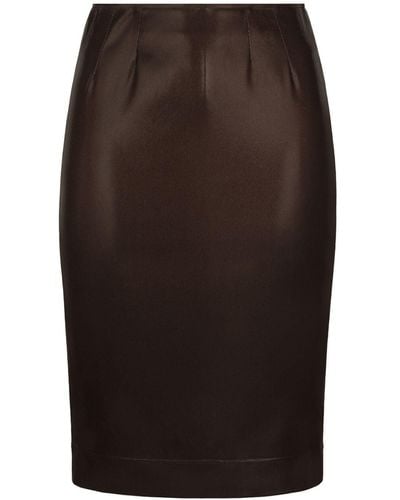 Dolce & Gabbana High-waisted Midi Pencil-skirt - Bruin
