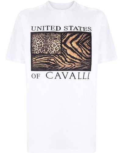Roberto Cavalli Graphic-print T-shirt - White