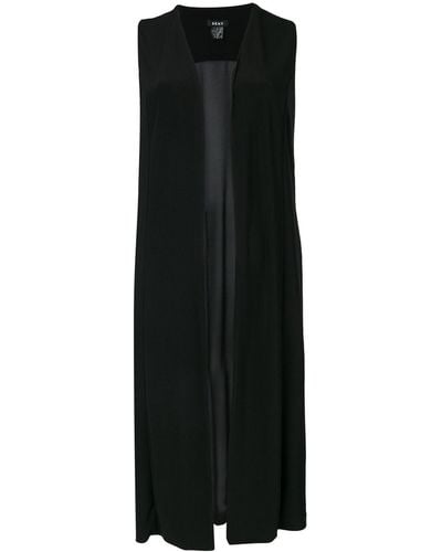 DKNY Sheer Long Vest Coat - Black