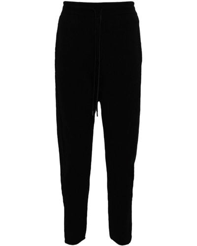 Isabel Benenato Knitted Track Trousers - Black