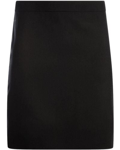 Bally Virgin Wool Pencil Skirt - Black