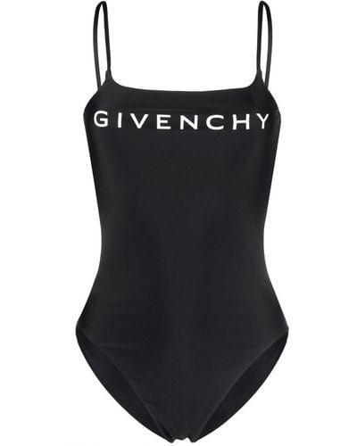 Givenchy Logo-print Cut-out Swimsuit - Black