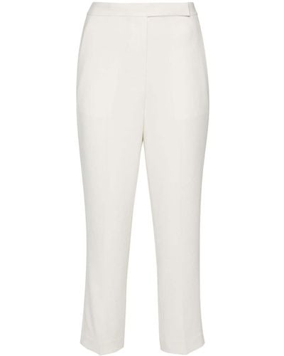 Theory Slim-fit Cropped Crepe Pants - White