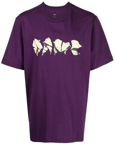 OAMC Logo-print Short-sleeved T-shirt - Purple