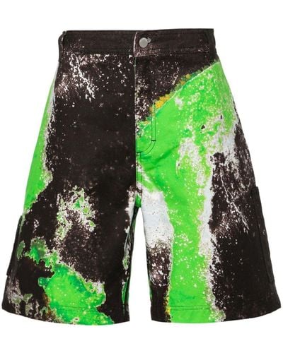 44 Label Group Corrosive Cotton Carpenter Shorts - Green