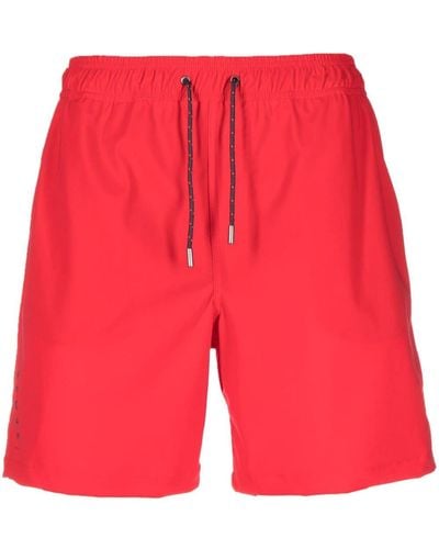 Sease Logo-print Drawstring Swim Shorts - Red