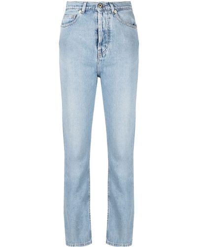 Alexandre Vauthier Gerade High-Waist-Jeans - Blau