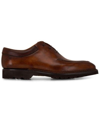 Bontoni Sontuoso Leather Oxford Shoes - Brown
