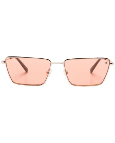 Calvin Klein Sonnenbrille mit geometrischem Gestell - Pink