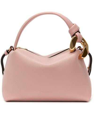 JW Anderson Small Corner Leather Tote Bag - Pink