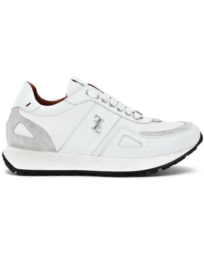 Billionaire Leather Running Sneakers - White