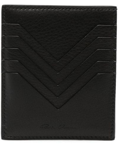 Rick Owens Logo-debossed Leather Cardholder - Black