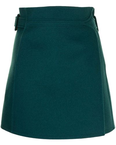 Ports 1961 High-waisted Wrap Miniskirt - Green