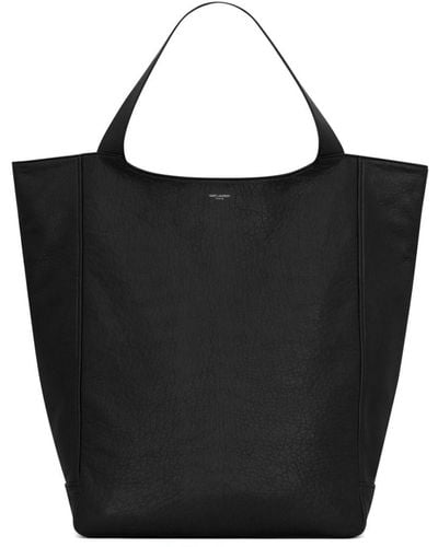 Saint Laurent Logo-patch Tote Bag - Black