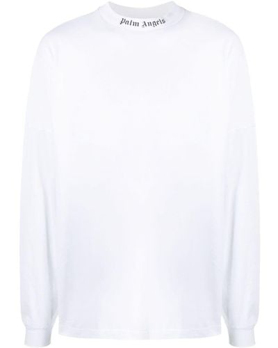 Palm Angels T-shirt manches-longues Doubled Logo - Blanc