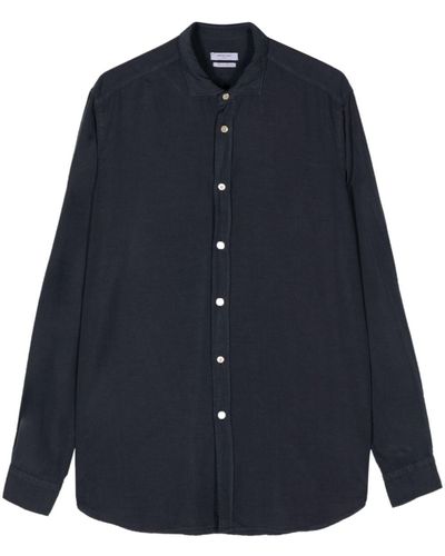 Boglioli Spread-collar Long-sleeve Shirt - Blue