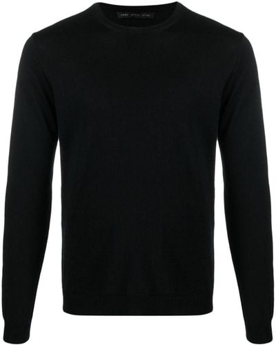 Low Brand Crew-neck Merino Wool Sweater - Black