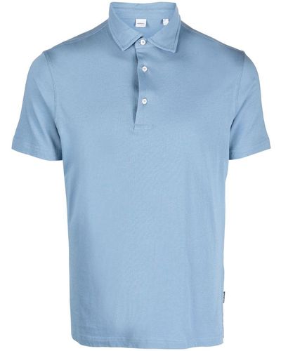 Aspesi Short-sleeve Cotton Polo Shirt - Blue