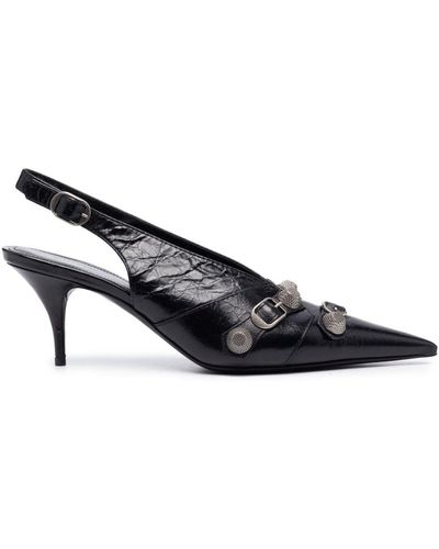 Balenciaga Pumps Cagole con cinturino posteriore 70mm - Nero