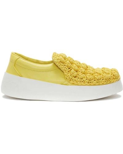 JW Anderson Popcorn Panelled Sneakers - Yellow