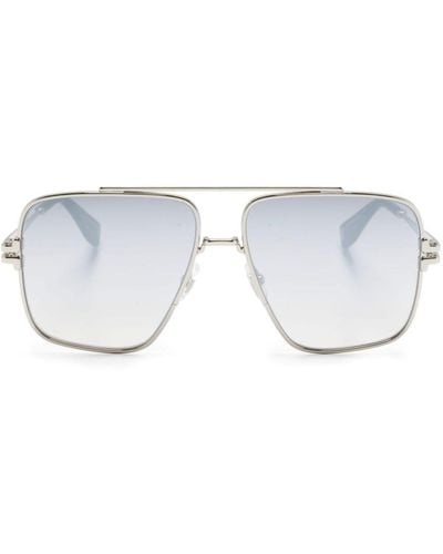 Marc Jacobs Navigator-frame Mirrored-lenses Sunglasses - White