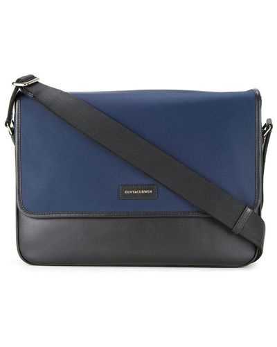 Kent & Curwen Rectangular Messenger Bag - Blue