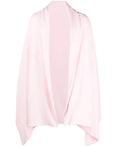 Styland Long-sleeve Open Cotton Coat - Pink