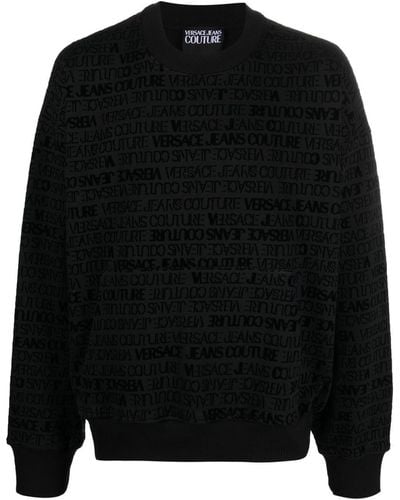 Versace Jeans Couture ヴェルサーチェ・ジーンズ・クチュール フロックロゴ スウェットシャツ - ブラック