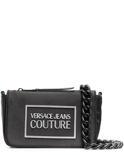 Versace ロゴトリム ショルダーバッグ - ブラック