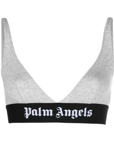 Palm Angels Logo-tape Triangle Bra - White