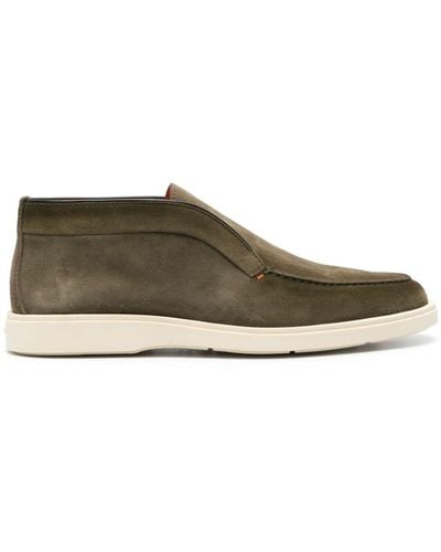 Santoni Desert Suede Boots - Green