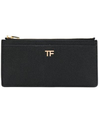Tom Ford Logo-plaque Leather Wallet - White