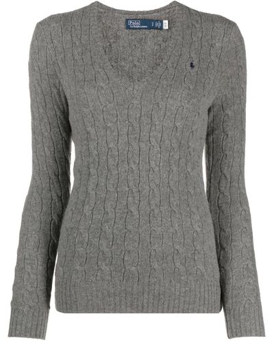 Polo Ralph Lauren Polo Pony-motif Cable-knit Sweater - Gray