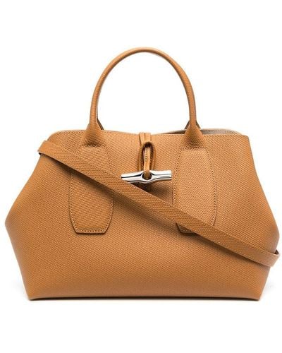 Longchamp Mittelgroße 'Roseau' Handtasche - Braun
