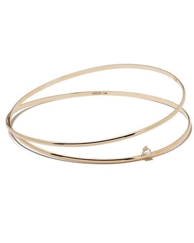 Mizuki 14kt Yellow Gold Sea Of Beauty Diamond Double Bangle - Metallic