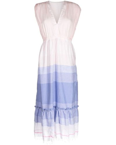 lemlem Jelba gradient-effect dress - Bianco