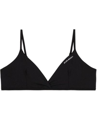 Sporty & Rich Brigitte Logo-print Bikini - Black