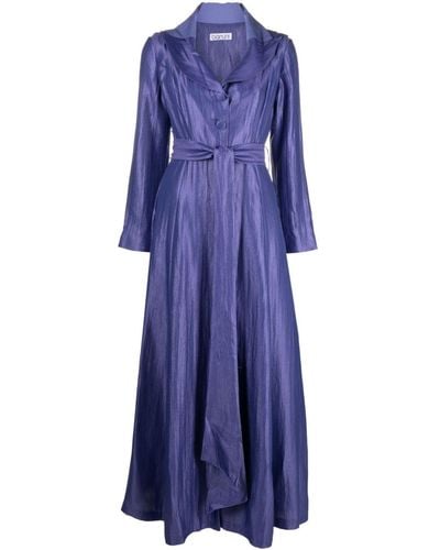 Baruni Kayra Belted Maxi Dress - Purple