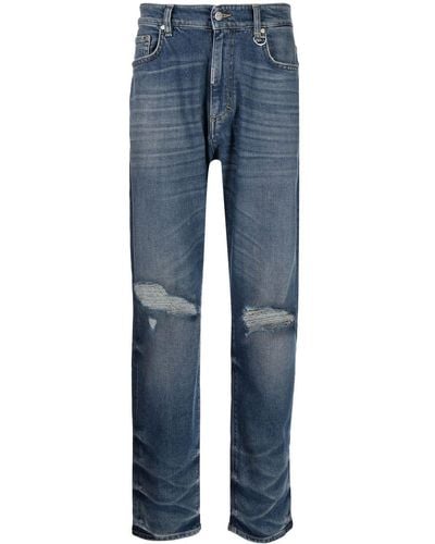 Represent Tapered-Jeans mit hohem Bund - Blau